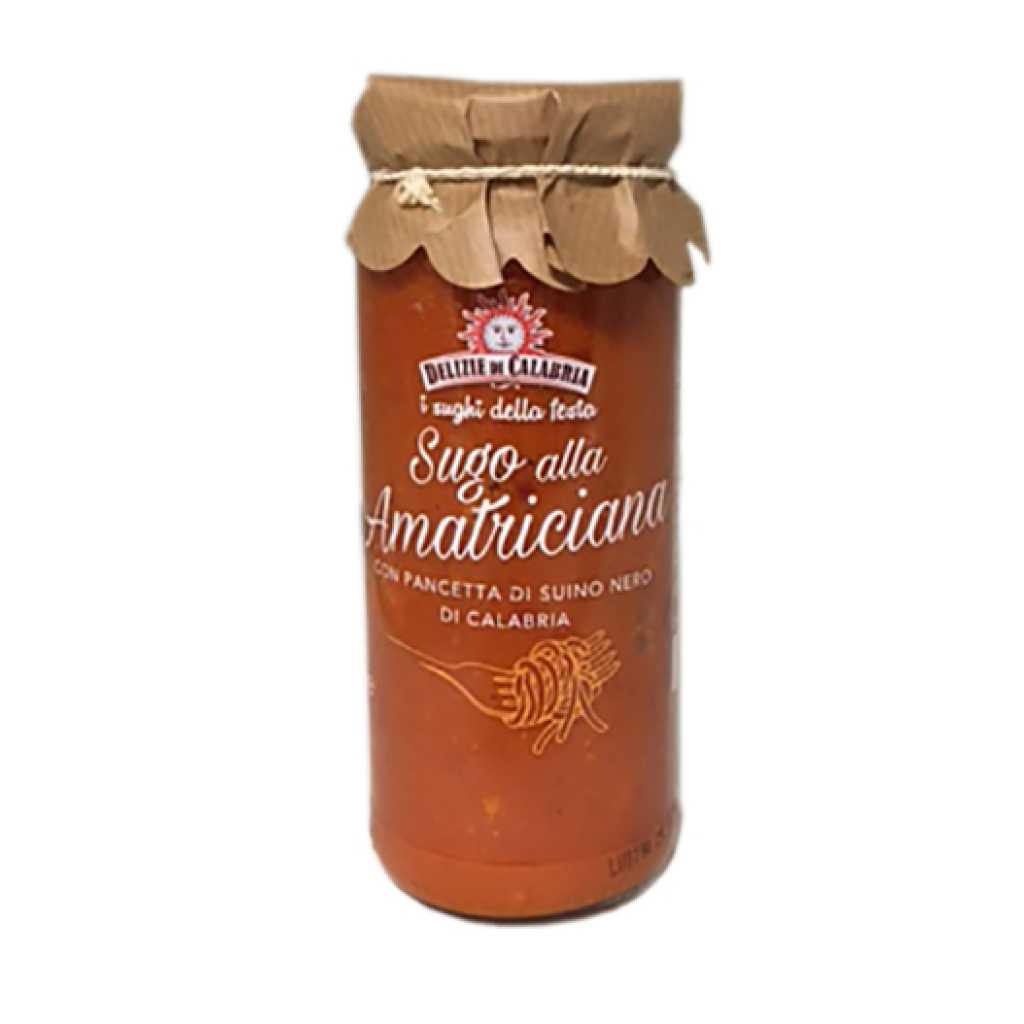 Sugo Amatriciana con Pancetta di Suino Nero (Amatriciana sås) 330g – Il ...